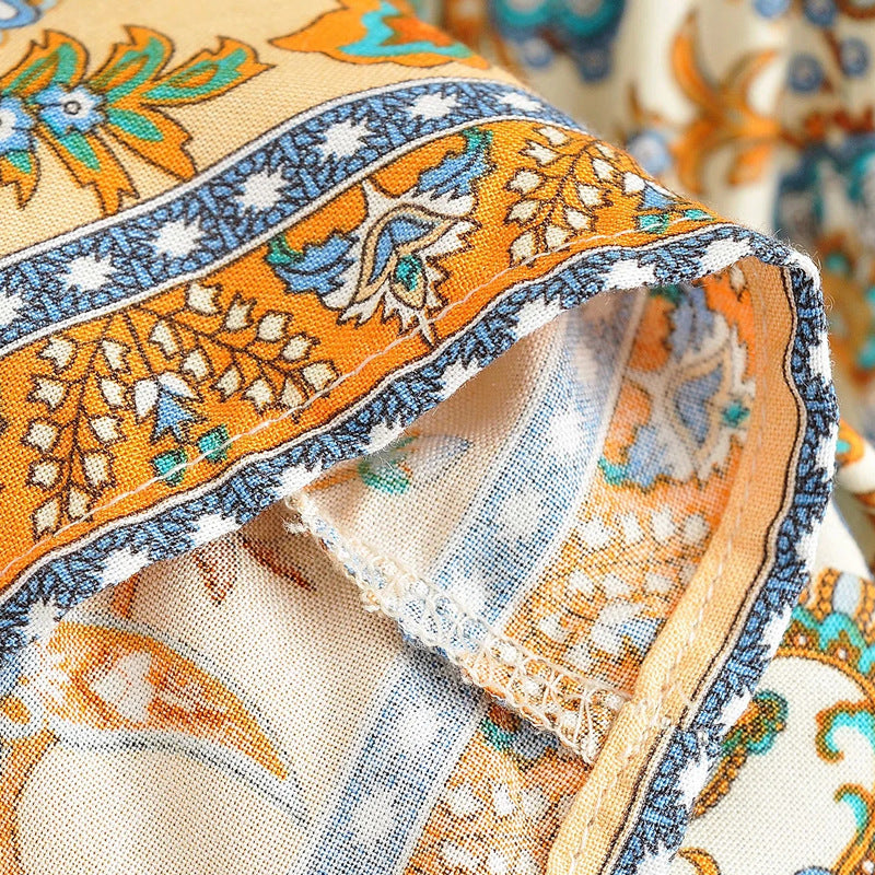 Robe Longue à Imprimé Fleuri – Élégance Bohème