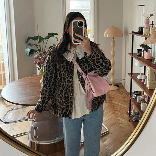 Veste Femme à Manches Longues - Imprimé Léopard