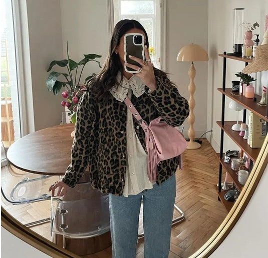 Veste Femme à Manches Longues - Imprimé Léopard