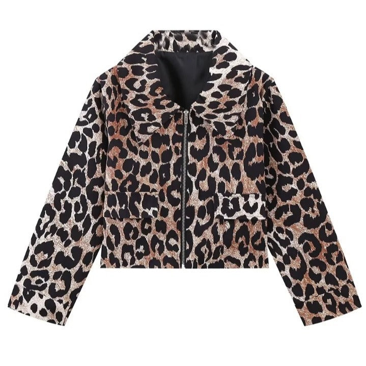 Veste Femme à Manches Longues - Imprimé Léopard