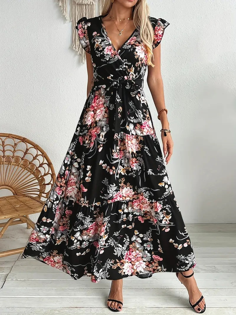 Robe Longue Fleurie Élégante – Style Bohème Chic